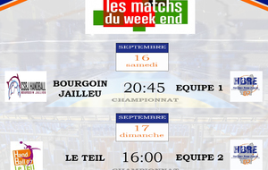 Matchs du Week-end